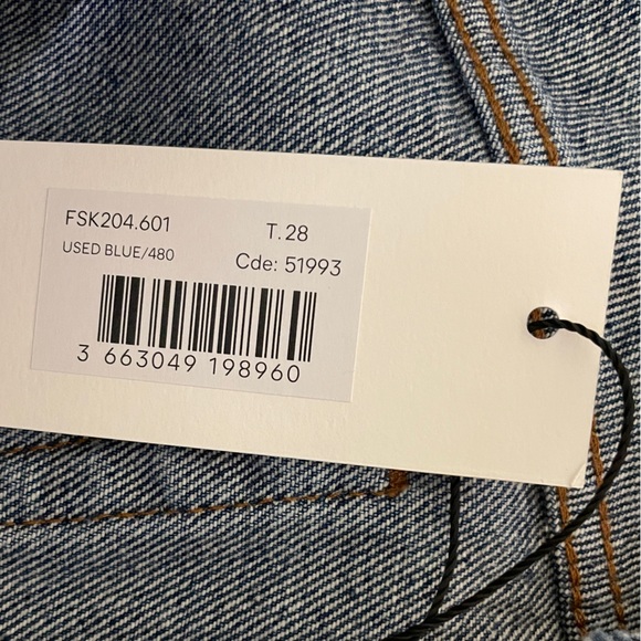 Ami Paris Denim Midi Skirt 28 - Picture 5 of 13